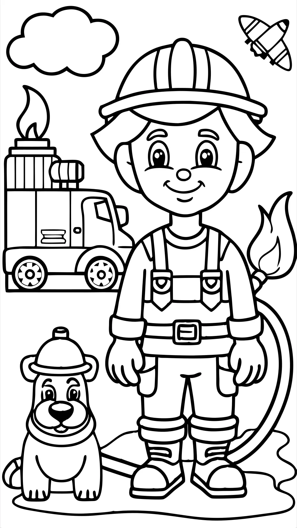 coloriages de pompiers